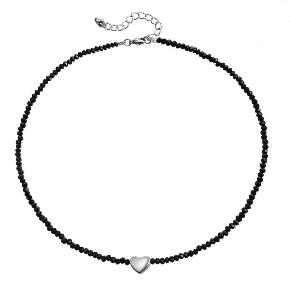 Украшения Хрустальное стекло Рисовые бусины Черный желчный камень Любовь Ключичная цепочка Ветер Простой кулон Женский