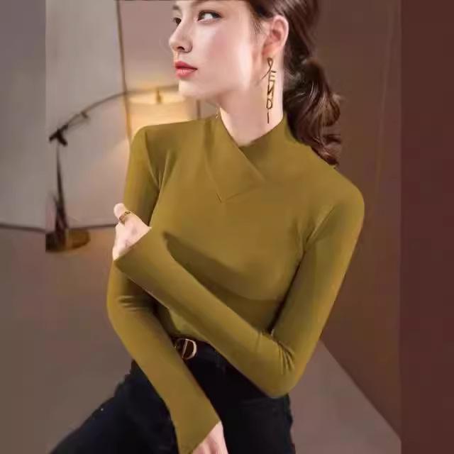 Double-sided Threaded Semi-high Neck Slim-fit Warm Base Layer Top for Women - Autumn/Winter Long-sleeve T-shirt XL
Double-sided Threaded Semi-high Neck Slim-fit Warm Base Layer Top for Women - Autumn/Winter Long-sleeve T-shirt XL