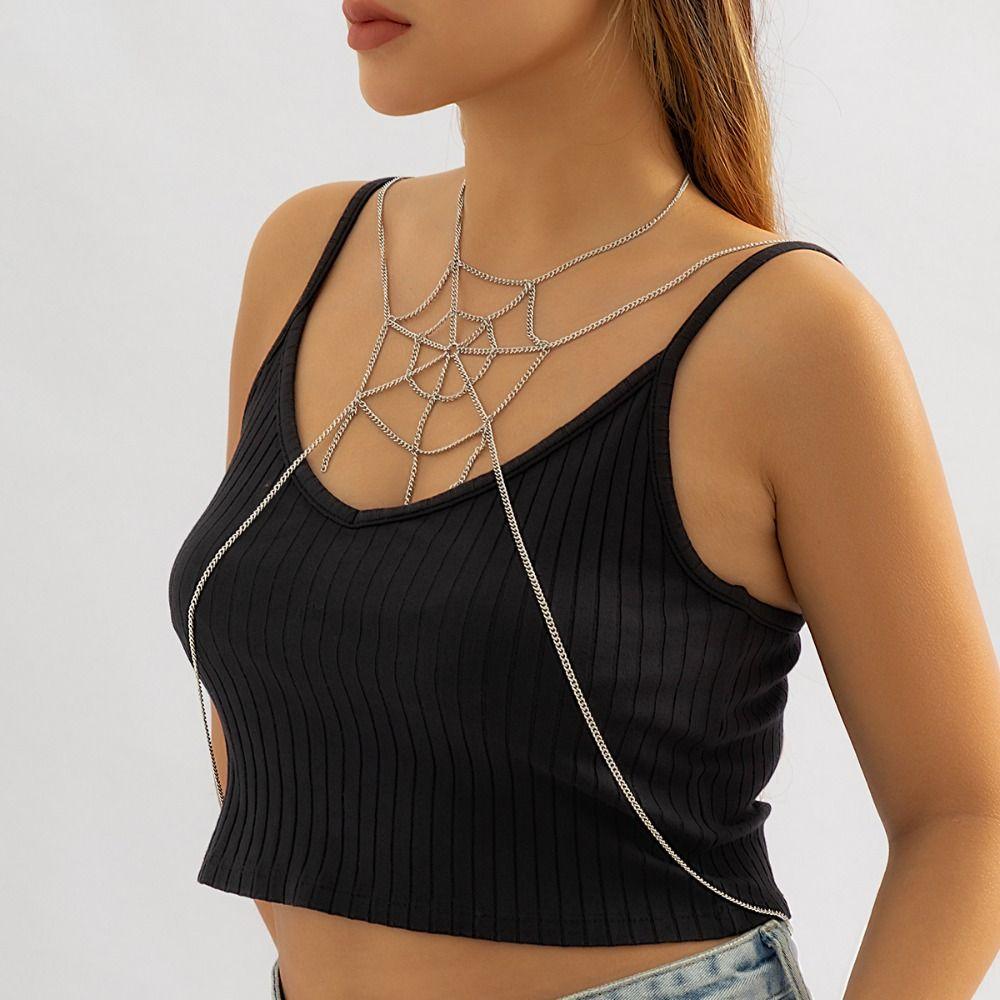 Sexy Halloween Breast Chain Jewelry Spider Web Thigh Chain Spider Web Body Chain Party Decoration Style B
Sexy Halloween Breast Chain Jewelry Spider Web Thigh Chain Spider Web Body Chain Party Decoration Style B