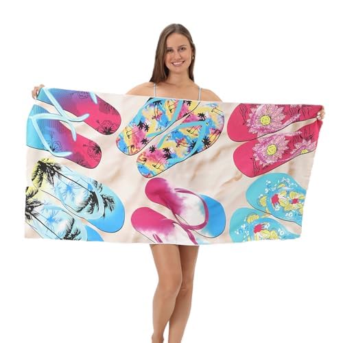 1pc Colorful Flip Flop Print Beach Towel Extra Large Quick Dry Microfiber Sand Free Absorbent for Pool Travel Washable W30*H60(CM)
1pc Colorful Flip Flop Print Beach Towel Extra Large Quick Dry Microfiber Sand Free Absorbent for Pool Travel Washable W30*H60(CM)