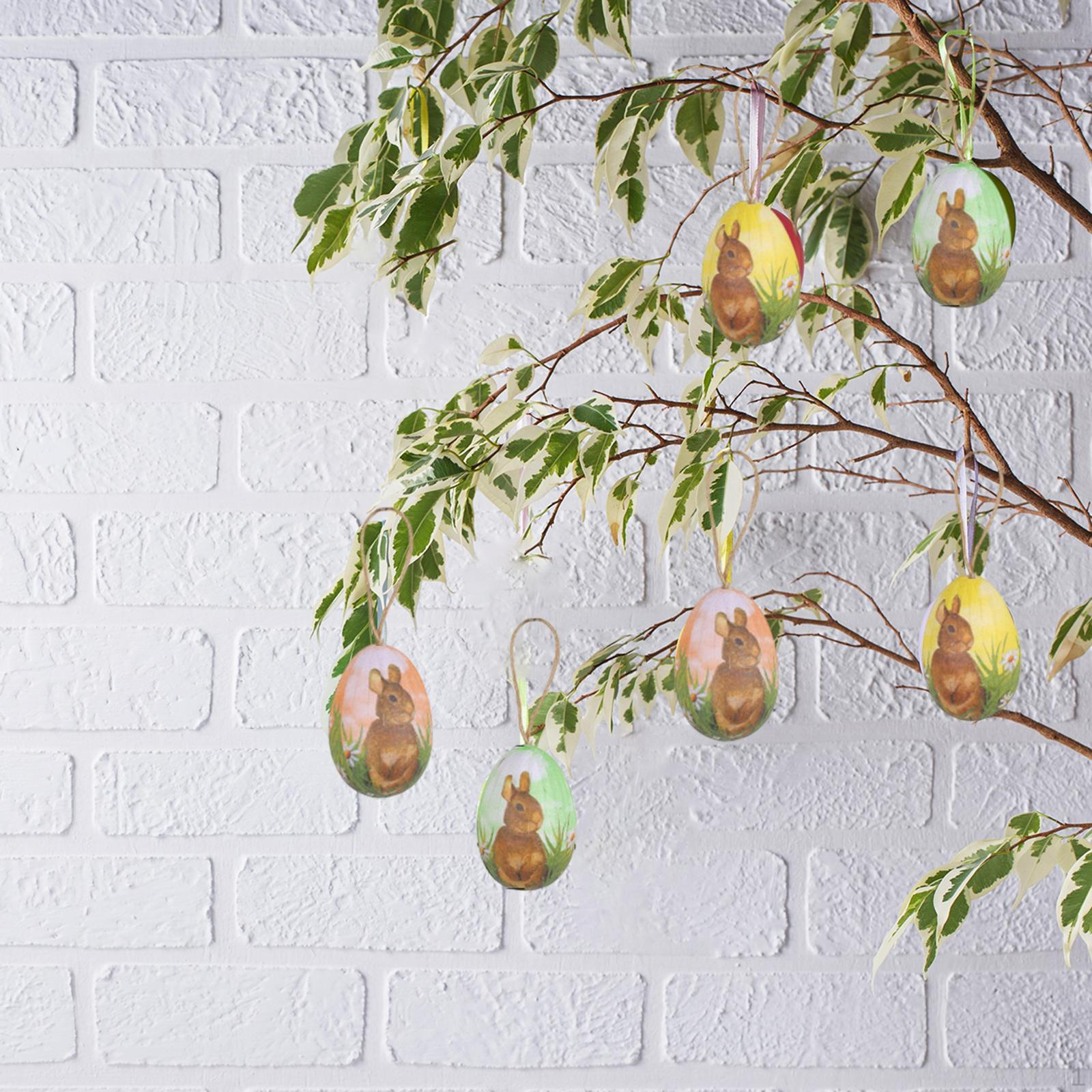 6 штук пасхальных яиц украшения красочные украшения Друзья Подарки для вечеринок с корзиной для подвешивания Brown Bunny Print
6 штук пасхальных яиц украшения красочные украшения Друзья Подарки для вечеринок с корзиной для подвешивания Brown Bunny Print