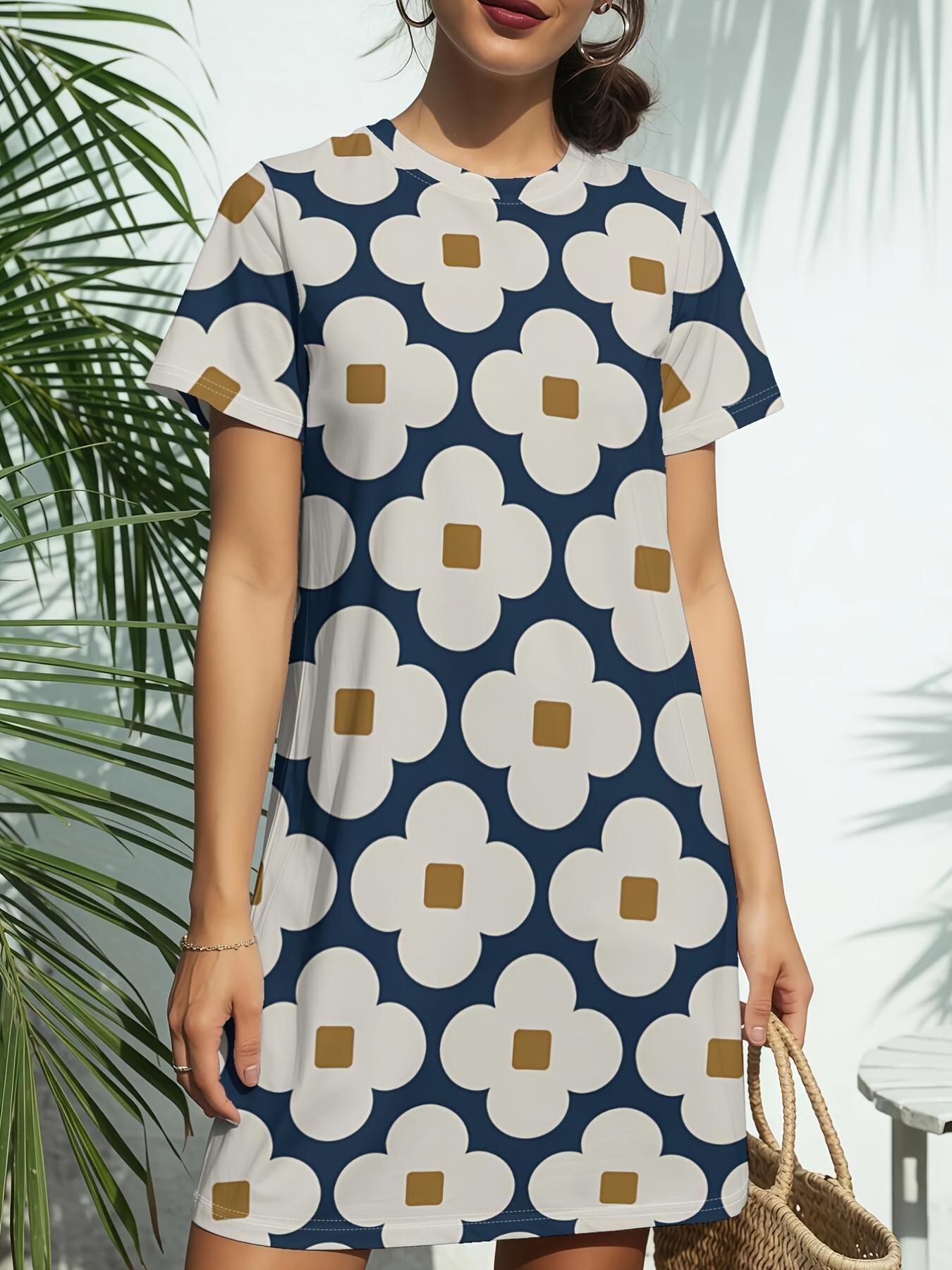 This Is a Stylish Short Sleeve T-Shirt Dress for Women Featuring a White Geometric Design. It Embodies American Fashion Trends with a Digital Print. M 4XL дубильная кора
This Is a Stylish Short Sleeve T-Shirt Dress for Women Featuring a White Geometric Design. It Embodies American Fashion Trends with a Digital Print. M 4XL дубильная кора