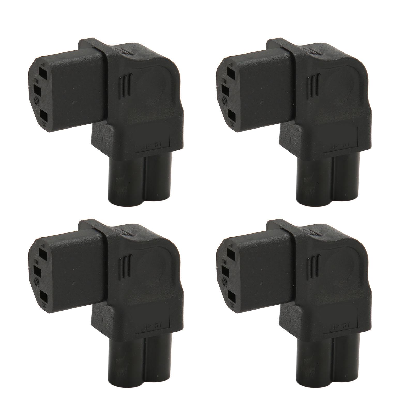 IEC320 C6 to C13 Power Adapter 90 Degree 2.5A‑10A 250V Power Socket Adapter for UPS Computer Socket 4pcs
IEC320 C6 to C13 Power Adapter 90 Degree 2.5A‑10A 250V Power Socket Adapter for UPS Computer Socket 4pcs
