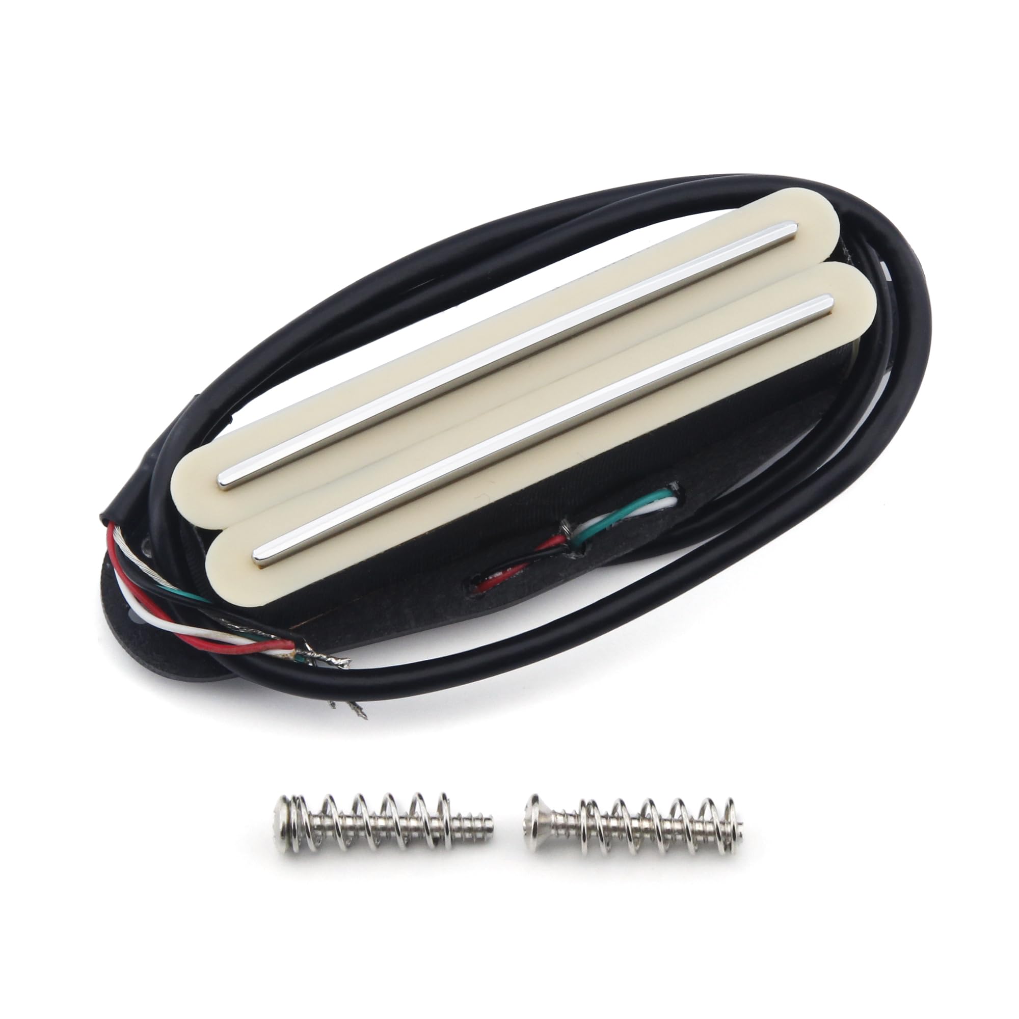 FLEOR Alnico 5 Hot Rail Humbucker, Single Coil Size Pickup, 12-13K Humbucker, Cream, Fits Strat, Squier, Tele, and Other Guitars
FLEOR Alnico 5 Hot Rail Humbucker, Single Coil Size Pickup, 12-13K Humbucker, Cream, Fits Strat, Squier, Tele, and Other Guitars
