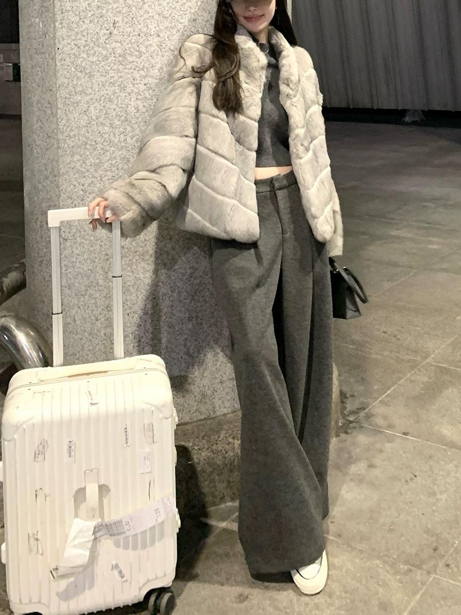 Miss Titi Commuting Warmth Casual Pants: Women s Mid-High Waist Gray Knit Wide Leg Pants for Autumn/Winter Large серый
Miss Titi Commuting Warmth Casual Pants: Women s Mid-High Waist Gray Knit Wide Leg Pants for Autumn/Winter Large серый