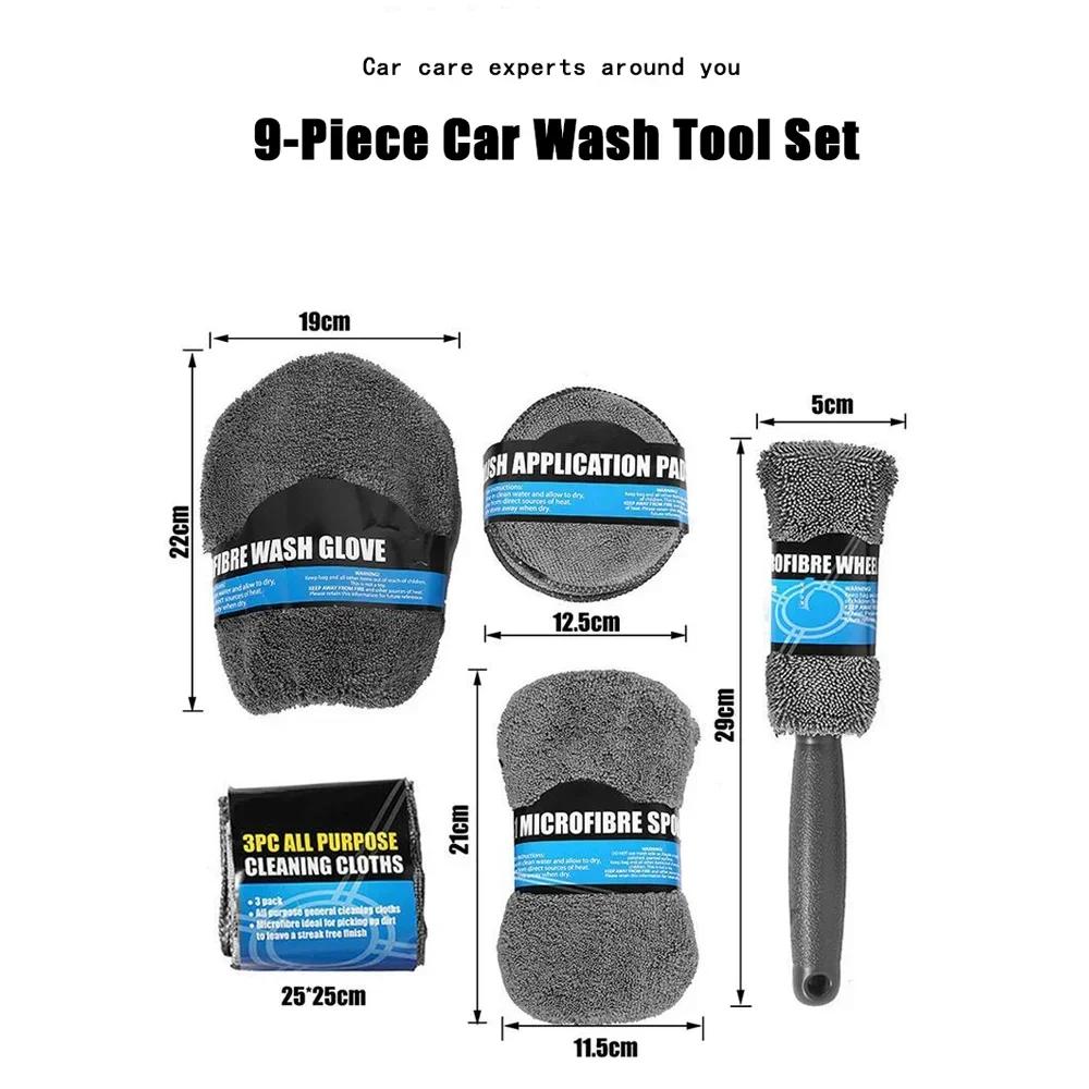 Car Care Cleaning Tool 9piece/Set Auto Wash Mitt Microfiber Towel Wash Gloves Wheel Brush Pad Wash Sponge Mitt Auto
Car Care Cleaning Tool 9piece/Set Auto Wash Mitt Microfiber Towel Wash Gloves Wheel Brush Pad Wash Sponge Mitt Auto