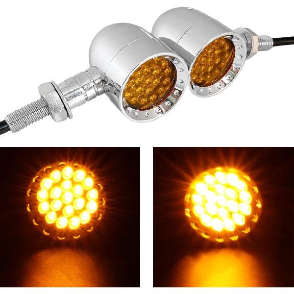 FATECIM 2X Motorcycle LED Turn Signals Bullet Blinker Heavy Duty Indicator Lights Amber Lens Universal for Harley Davidson Honda Yamaha Suzuki Chrome-Amber Light-2010
FATECIM 2X Motorcycle LED Turn Signals Bullet Blinker Heavy Duty Indicator Lights Amber Lens Universal for Harley Davidson Honda Yamaha Suzuki Chrome-Amber Light-2010