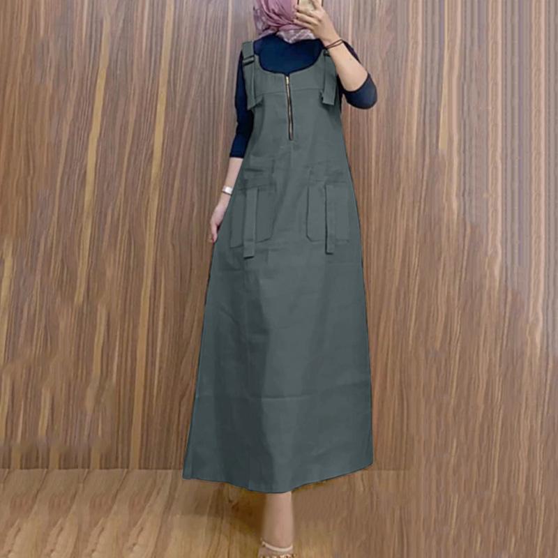 ZANZEA Женское повседневное платье на бретелях с U-образным вырезом и молнией, свободного кроя, без рукавов 4XL серый
ZANZEA Женское повседневное платье на бретелях с U-образным вырезом и молнией, свободного кроя, без рукавов 4XL серый