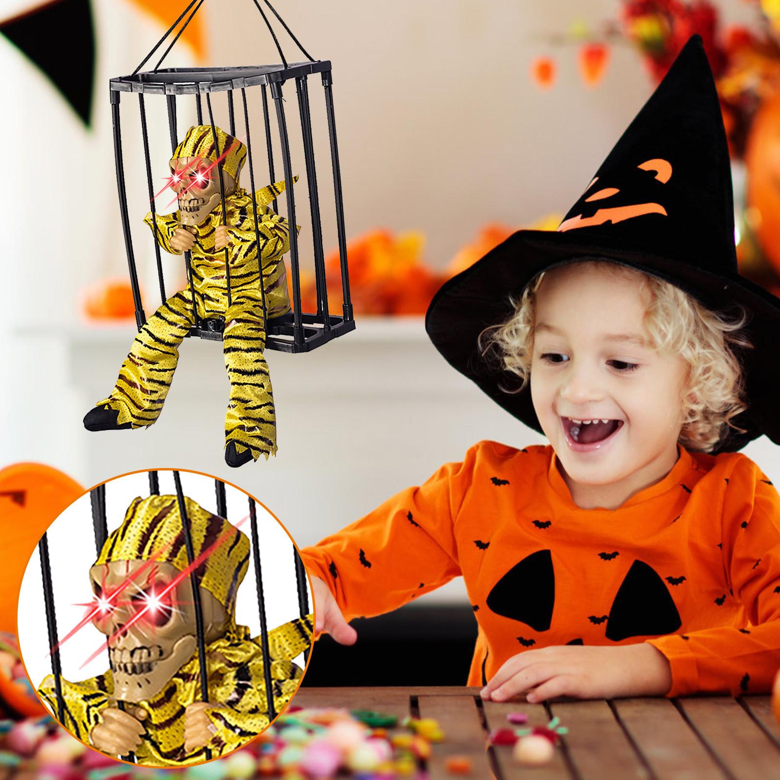 Подвесные игрушки на Хэллоуин Клетка для заключенных Электрическая светящаяся звуковая Можно повесить и носить с собой Простая одежда Цветной леопардовый принт One Size
Подвесные игрушки на Хэллоуин Клетка для заключенных Электрическая светящаяся звуковая Можно повесить и носить с собой Простая одежда Цветной леопардовый принт One Size