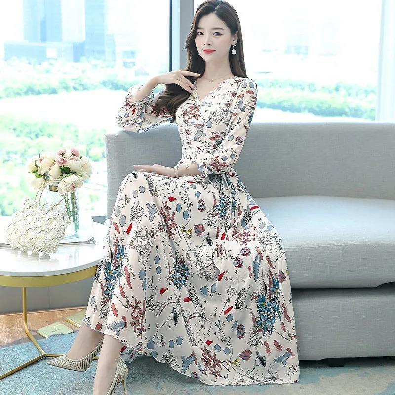 Autumn New Women s Long Sleeve Floral Dress Elegant Slim Fit Long A-line Swing Skirt 3XL бежевий
Autumn New Women s Long Sleeve Floral Dress Elegant Slim Fit Long A-line Swing Skirt 3XL бежевий