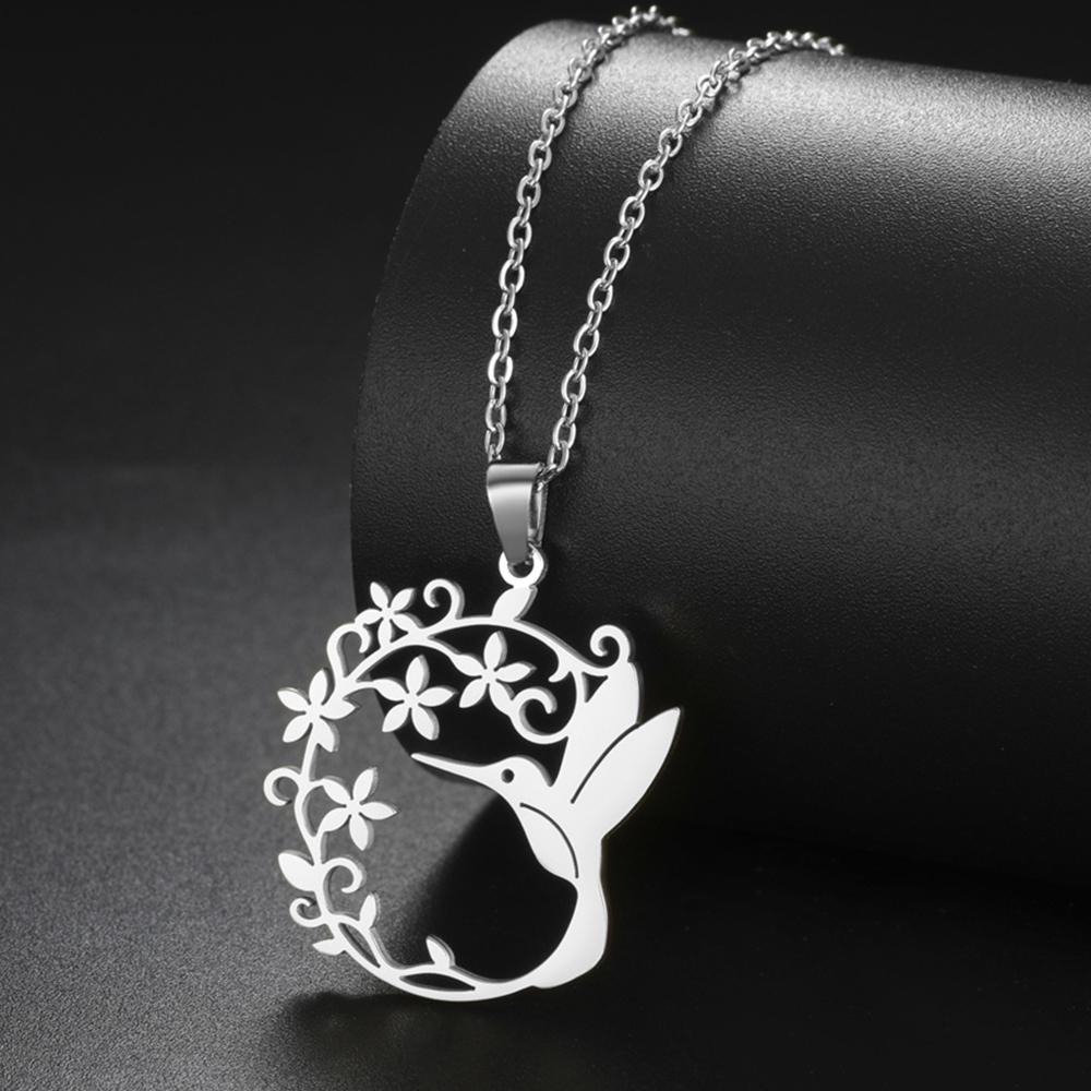 My Shape Hummingbird Flower Pendant Necklaces for Women Girls Bird Floral Stainless Steel Chain Choker Fashion Jewelry Gifts 45cm
My Shape Hummingbird Flower Pendant Necklaces for Women Girls Bird Floral Stainless Steel Chain Choker Fashion Jewelry Gifts 45cm