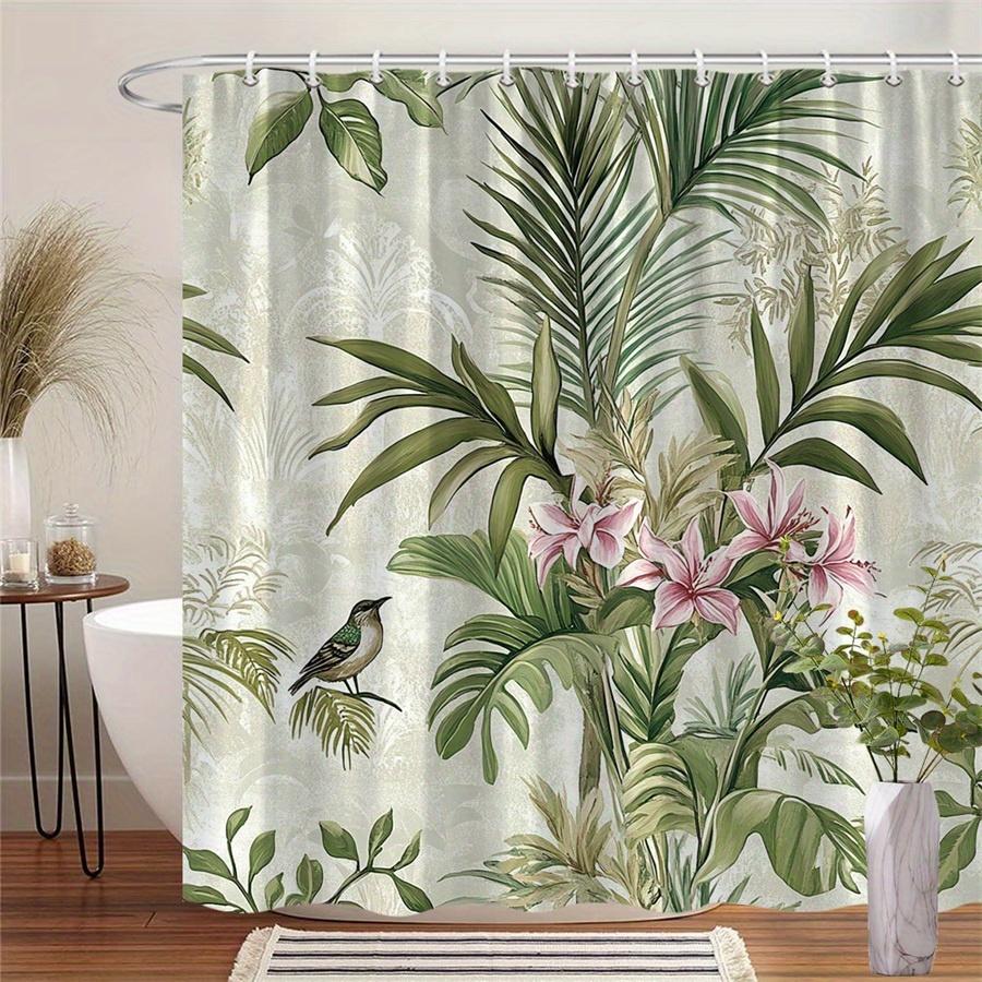 1 tropical botanical shower curtain with pink lilies and bird perched on a branch, polyester fabric, machine washable 90X180cm
1 tropical botanical shower curtain with pink lilies and bird perched on a branch, polyester fabric, machine washable 90X180cm