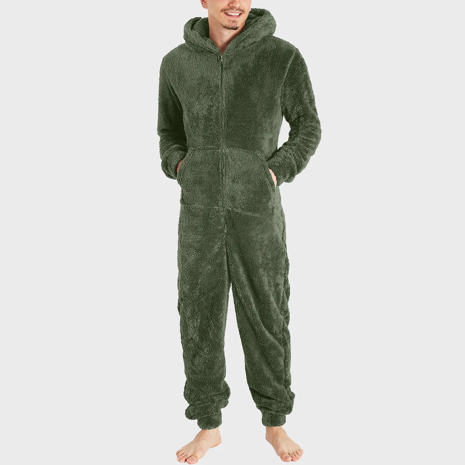 Winter Warm Teddy Fleece Pajamas for Men Plush Zipper Onesie Fluffy Hooded Sleepwear One Piece Sleep Lounge Pajama Jumpsuits XXL темно-зелений колір
Winter Warm Teddy Fleece Pajamas for Men Plush Zipper Onesie Fluffy Hooded Sleepwear One Piece Sleep Lounge Pajama Jumpsuits XXL темно-зелений колір