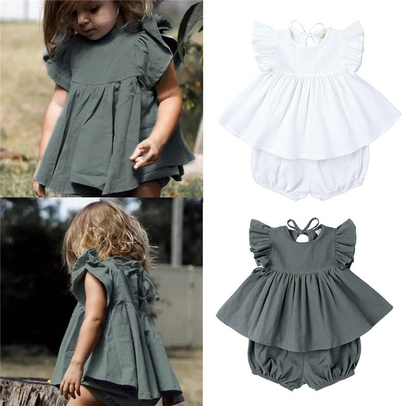 Toddler Cotton Linen Ruffle Tops + Bloomers Shorts Summer Baby Girl Clothes Set Princess Girl Outfits Newborn Baby Girl Clothes
Toddler Cotton Linen Ruffle Tops + Bloomers Shorts Summer Baby Girl Clothes Set Princess Girl Outfits Newborn Baby Girl Clothes