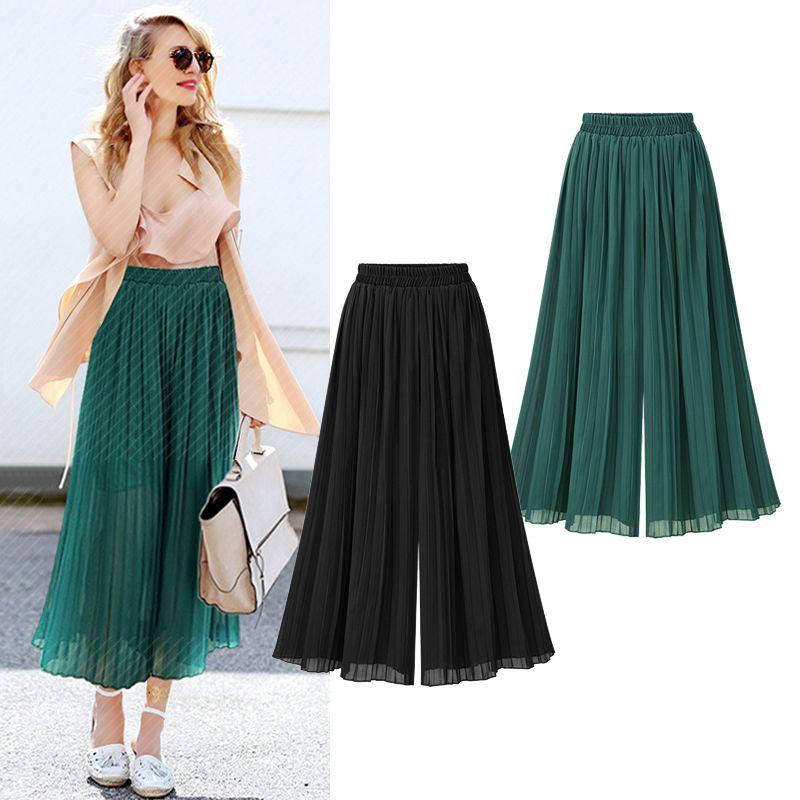 Women s New Fat Pleated Loose Chiffon Wide-Leg Pants Green XL
Women s New Fat Pleated Loose Chiffon Wide-Leg Pants Green XL