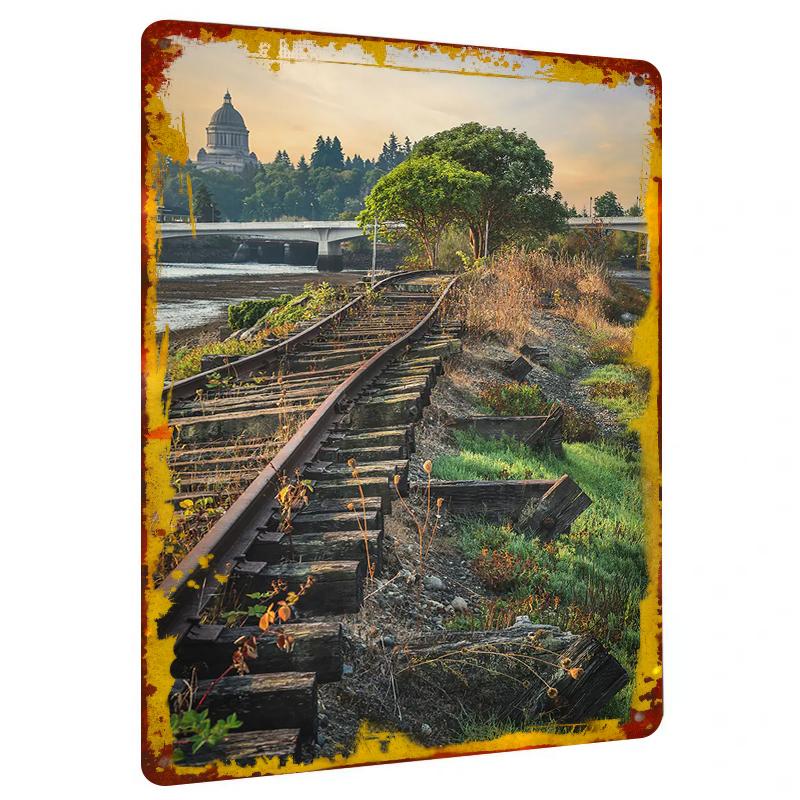 Vintage Railway Scenery Custom Metal Wall Art Seattle City Skyline Home Decor Hanging Painting 20x30cm(7.8x11.8inch)
Vintage Railway Scenery Custom Metal Wall Art Seattle City Skyline Home Decor Hanging Painting 20x30cm(7.8x11.8inch)