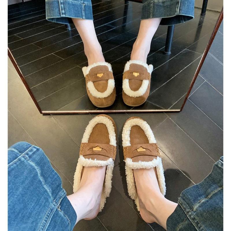 Warm Huhu Baotou Half-drag One Pedal Fleece Gold Coin Warm Fluffy Slippers Female Winter 40 коричневий
Warm Huhu Baotou Half-drag One Pedal Fleece Gold Coin Warm Fluffy Slippers Female Winter 40 коричневий