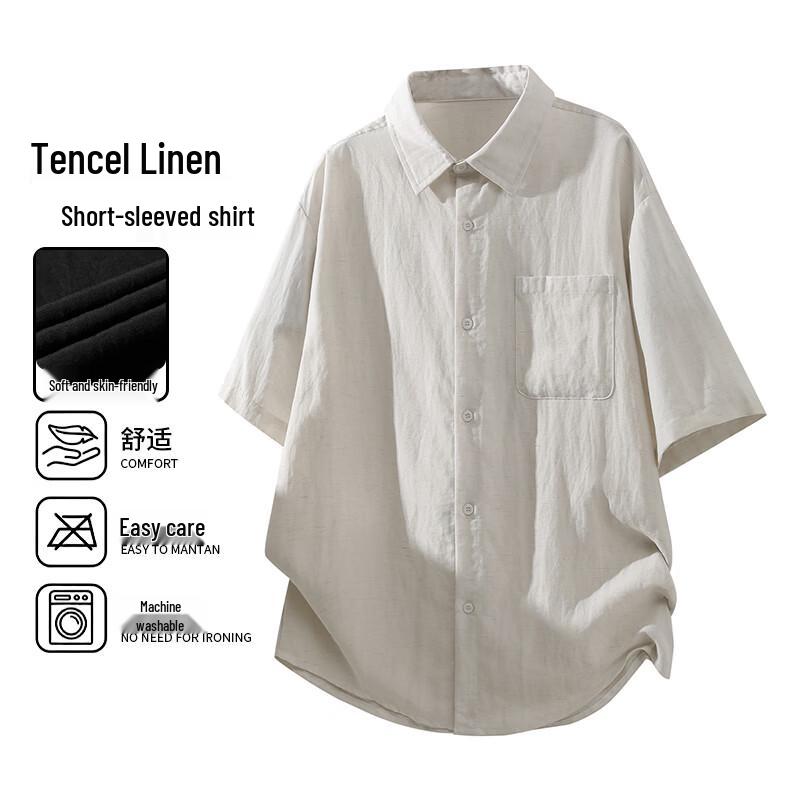 VUUG Men s Lyocell-Linen Blend Short Sleeve Workwear Shirt L
VUUG Men s Lyocell-Linen Blend Short Sleeve Workwear Shirt L