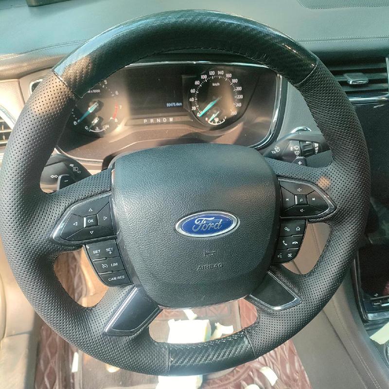Hand-stitched non-slip Black red Leather Car Steering Wheel Cover For Ford Taurus 2015- Auto Parts 4
Hand-stitched non-slip Black red Leather Car Steering Wheel Cover For Ford Taurus 2015- Auto Parts 4