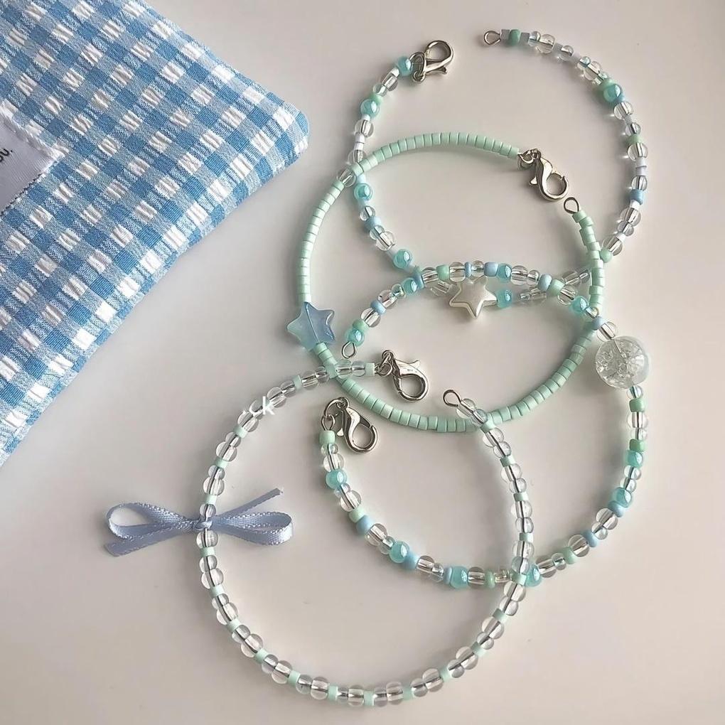 Women s Mint Star Ribbon Bead Summer Bead Bracelet Blue Star
Women s Mint Star Ribbon Bead Summer Bead Bracelet Blue Star