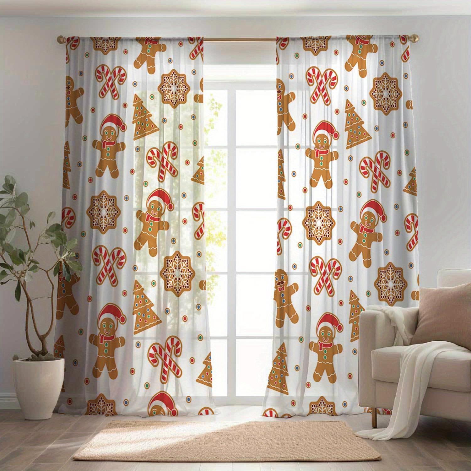 Glam Design Christmas Drapes for Livingroom Space and Bedchamber Semi - Tulle Polyester Panels with Christmas Tree LightsandGarland 100W130H(CM)&Grommet Top
Glam Design Christmas Drapes for Livingroom Space and Bedchamber Semi - Tulle Polyester Panels with Christmas Tree LightsandGarland 100W130H(CM)&Grommet Top