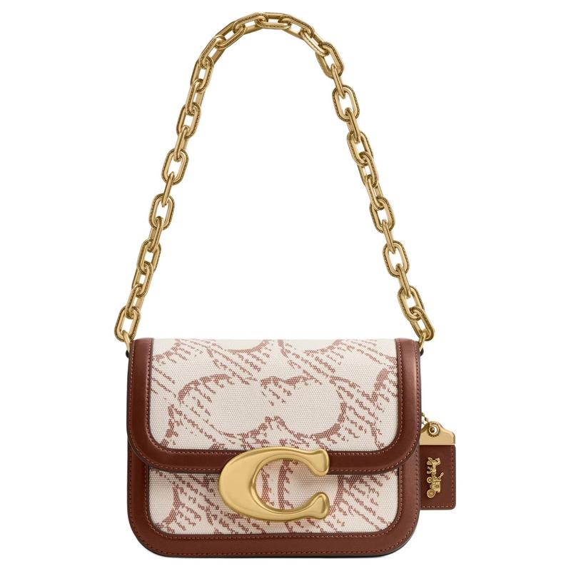 COACH IDOL 21 Metal Logo Chain Shoulder Strap Signature Canvas and Leather Shoulder Crossbody Handbag Small Women s Natural Color золотий
COACH IDOL 21 Metal Logo Chain Shoulder Strap Signature Canvas and Leather Shoulder Crossbody Handbag Small Women s Natural Color золотий