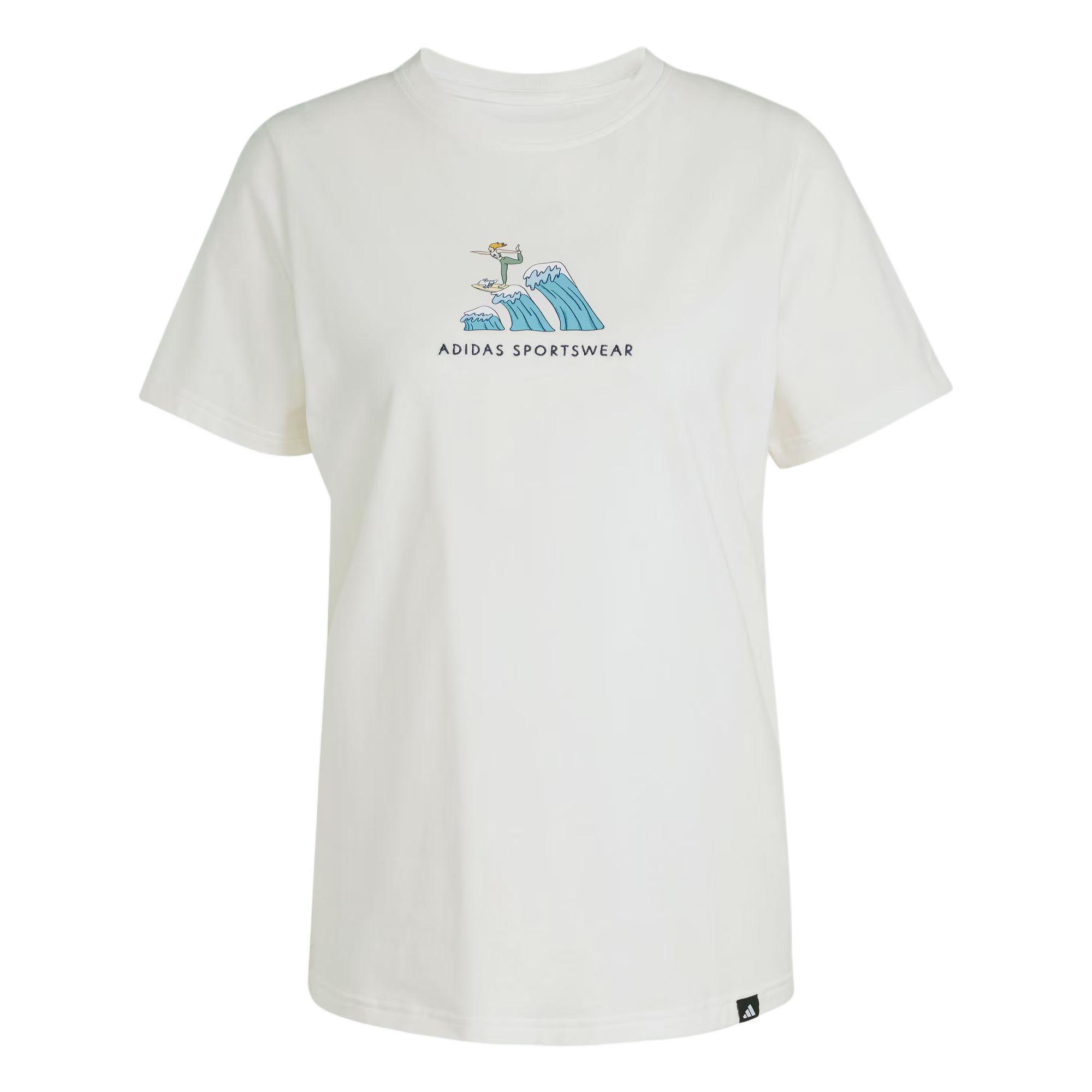 Adidas Спортивная одежда Codes Doodle Surf Повседневная футболка с круглым вырезом и коротким рукавом Женские футболки Han-Jade-White JX5330 L
Adidas Спортивная одежда Codes Doodle Surf Повседневная футболка с круглым вырезом и коротким рукавом Женские футболки Han-Jade-White JX5330 L