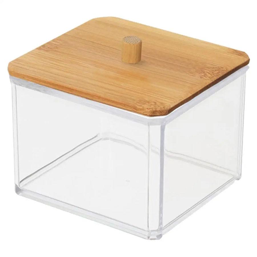 Коробка для хранения ватных палочек Контейнер для ватных палочек с двумя головками Прозрачная квадратная бамбуковая крышка Органайзер для ватных палочек и зубочисток S&1
Коробка для хранения ватных палочек Контейнер для ватных палочек с двумя головками Прозрачная квадратная бамбуковая крышка Органайзер для ватных палочек и зубочисток S&1