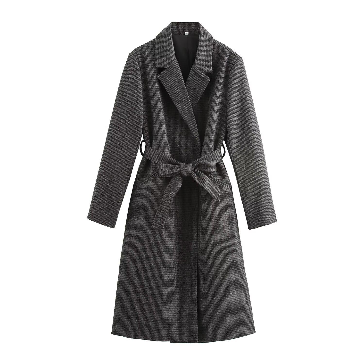 European & American Women s Fashion: 2024 Autumn/Winter Plaid Woolen Tie-Waist Coat 81830 L
European & American Women s Fashion: 2024 Autumn/Winter Plaid Woolen Tie-Waist Coat 81830 L