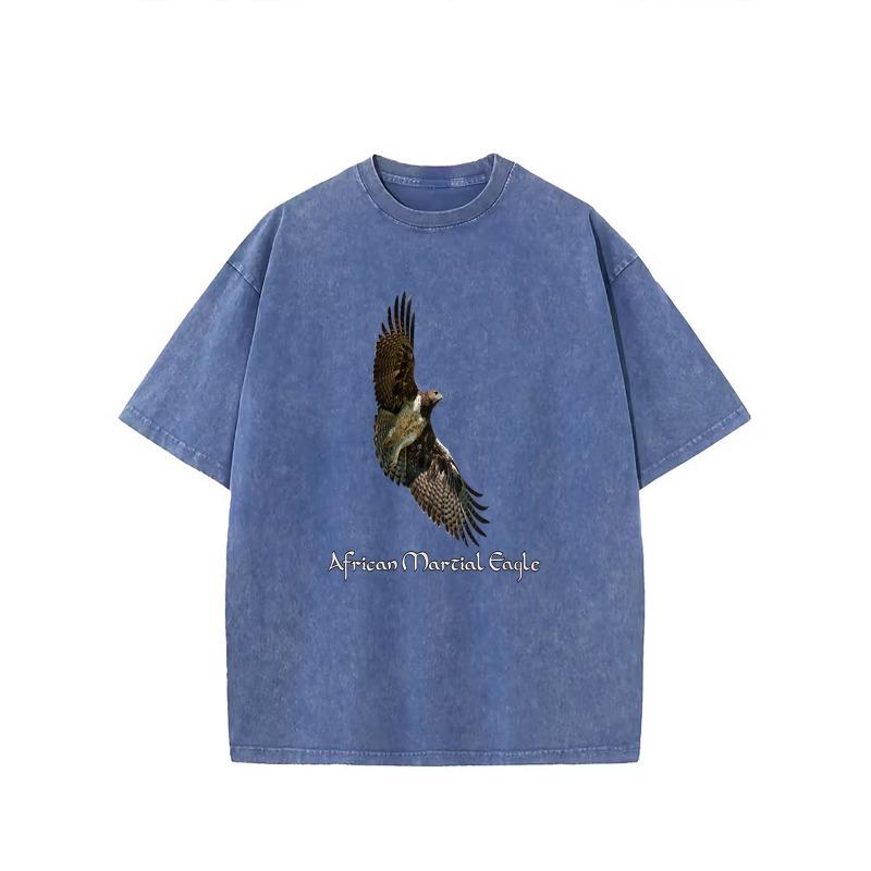 African Martial Eagle Distressed Acid Wash Oversized T-Shirt for Men - Vintage Graphic Tee with Detailed Bird Design, Soft Casual Crew Neck Shirt 5XL синій
African Martial Eagle Distressed Acid Wash Oversized T-Shirt for Men - Vintage Graphic Tee with Detailed Bird Design, Soft Casual Crew Neck Shirt 5XL синій