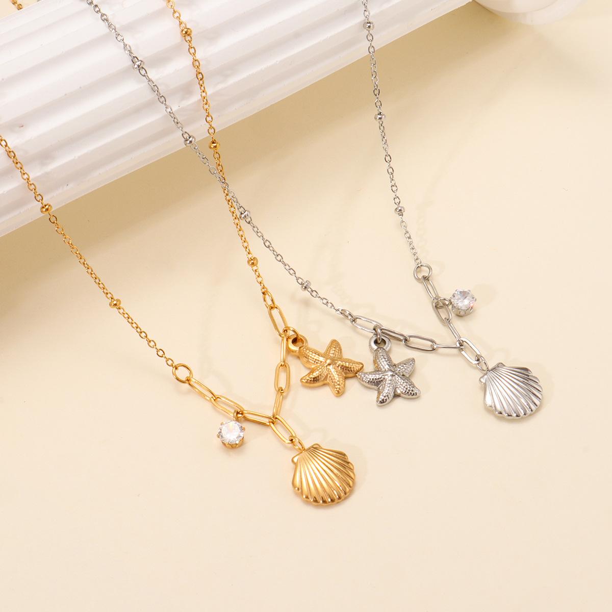 1pc Stainless Steel Starfish Shells Classic Clavicle Chain for Women Couples With Unique Design Sense Party Jewelry Gifts Prevent Allergy Necklace 50cm золотий
1pc Stainless Steel Starfish Shells Classic Clavicle Chain for Women Couples With Unique Design Sense Party Jewelry Gifts Prevent Allergy Necklace 50cm золотий