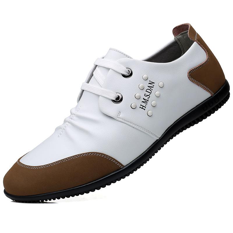 Spring new men s shoes Korean version of little white shoes youth casual lace-up Doudou shoes breathable inner height increase leather shoes men s g 44
Spring new men s shoes Korean version of little white shoes youth casual lace-up Doudou shoes breathable inner height increase leather shoes men s g 44
