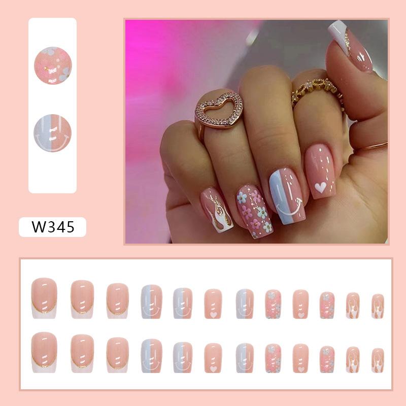Valentine s Day love fake nails cute smiley face flower manicure flame fake nails sweet nail piece manicure piece nails
Valentine s Day love fake nails cute smiley face flower manicure flame fake nails sweet nail piece manicure piece nails