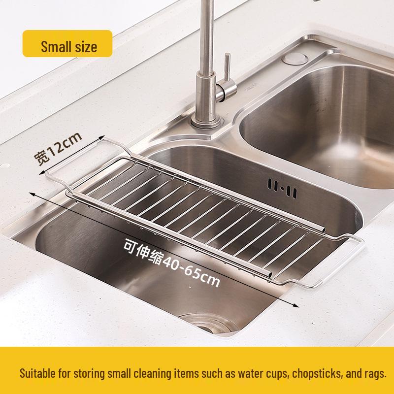Stainless Steel Retractable Kitchen Sink Storage Rack for Dishcloths, Bowls, Fruits, and Vegetables
Stainless Steel Retractable Kitchen Sink Storage Rack for Dishcloths, Bowls, Fruits, and Vegetables