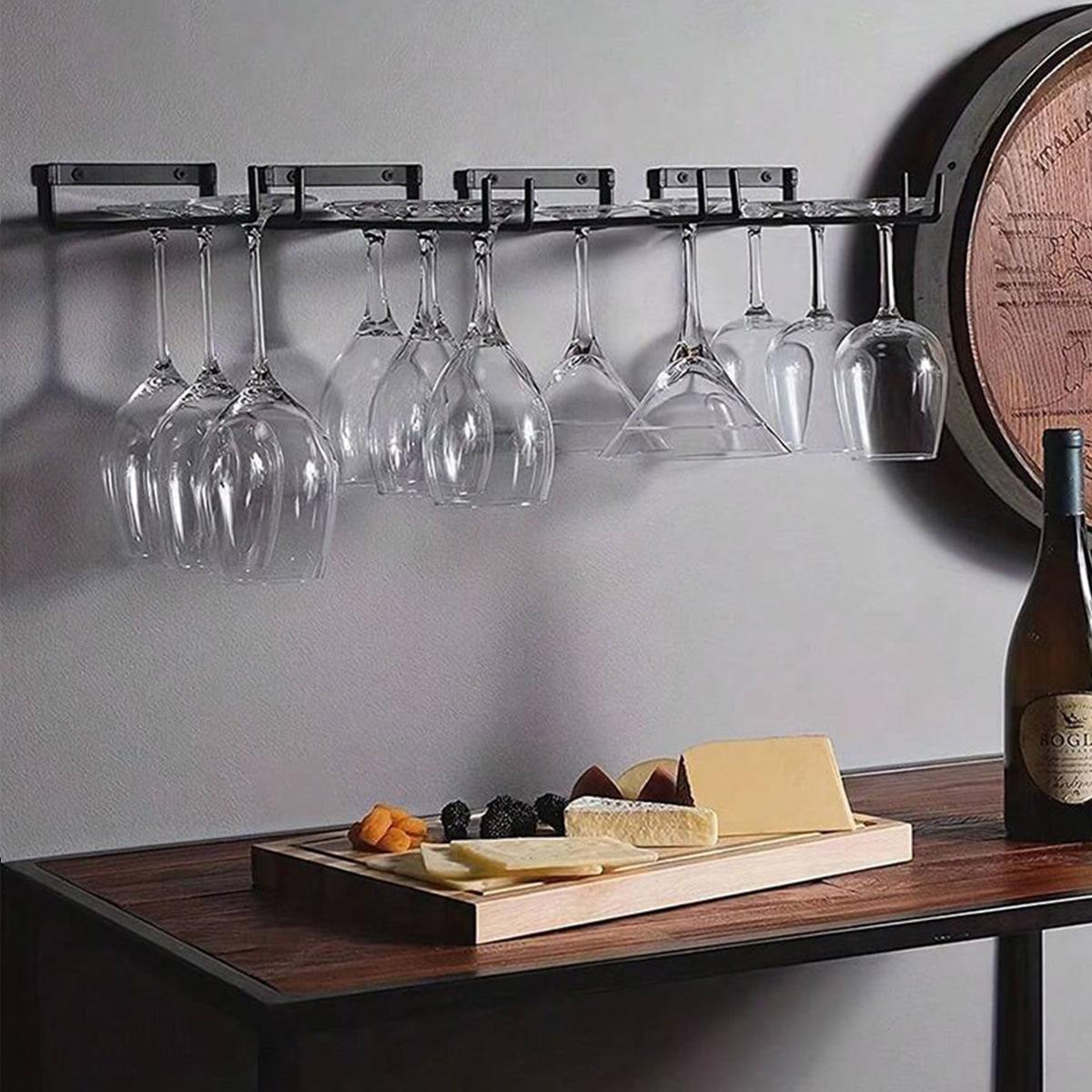 Транскордонна перевернута підвісна стійка для келихів: Однорядний тримач для винних келихів, 30 см. чорний
Транскордонна перевернута підвісна стійка для келихів: Однорядний тримач для винних келихів, 30 см. чорний