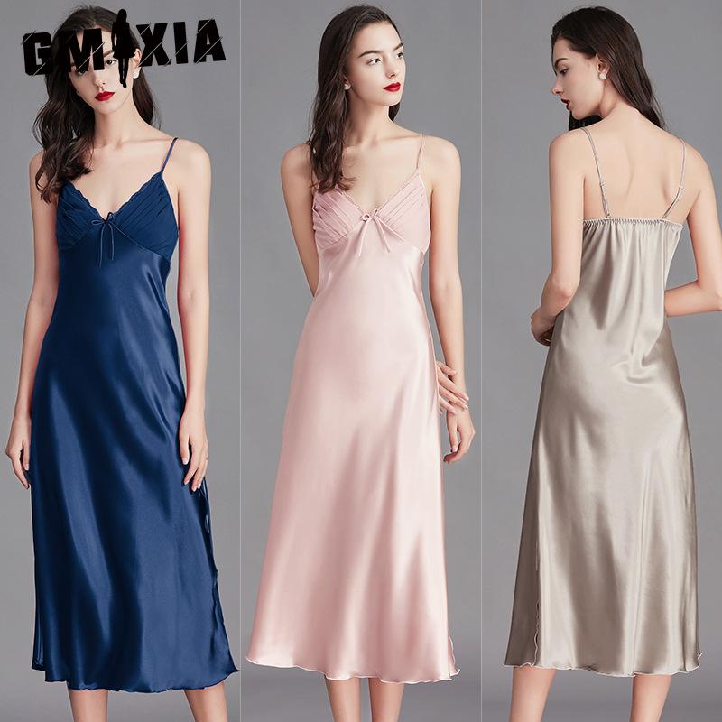GMXIA Arge-sized Halter Pajama Dress, Ms. Xia s Ice Silk Nightgown, and Sexy Long Home Wear Pajama M чорний
GMXIA Arge-sized Halter Pajama Dress, Ms. Xia s Ice Silk Nightgown, and Sexy Long Home Wear Pajama M чорний