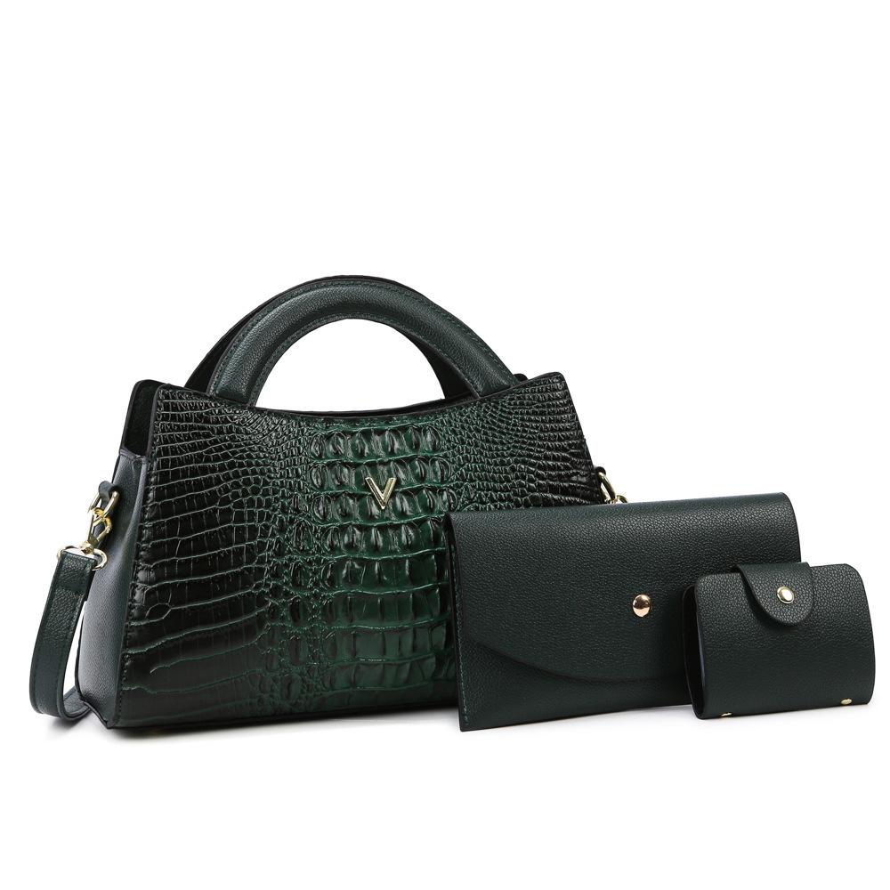 Soft leather women s bag New women s bag Crossbody crocodile pattern medium mother shoulder portable child and mother bag single bag темно-зеленого
Soft leather women s bag New women s bag Crossbody crocodile pattern medium mother shoulder portable child and mother bag single bag темно-зеленого