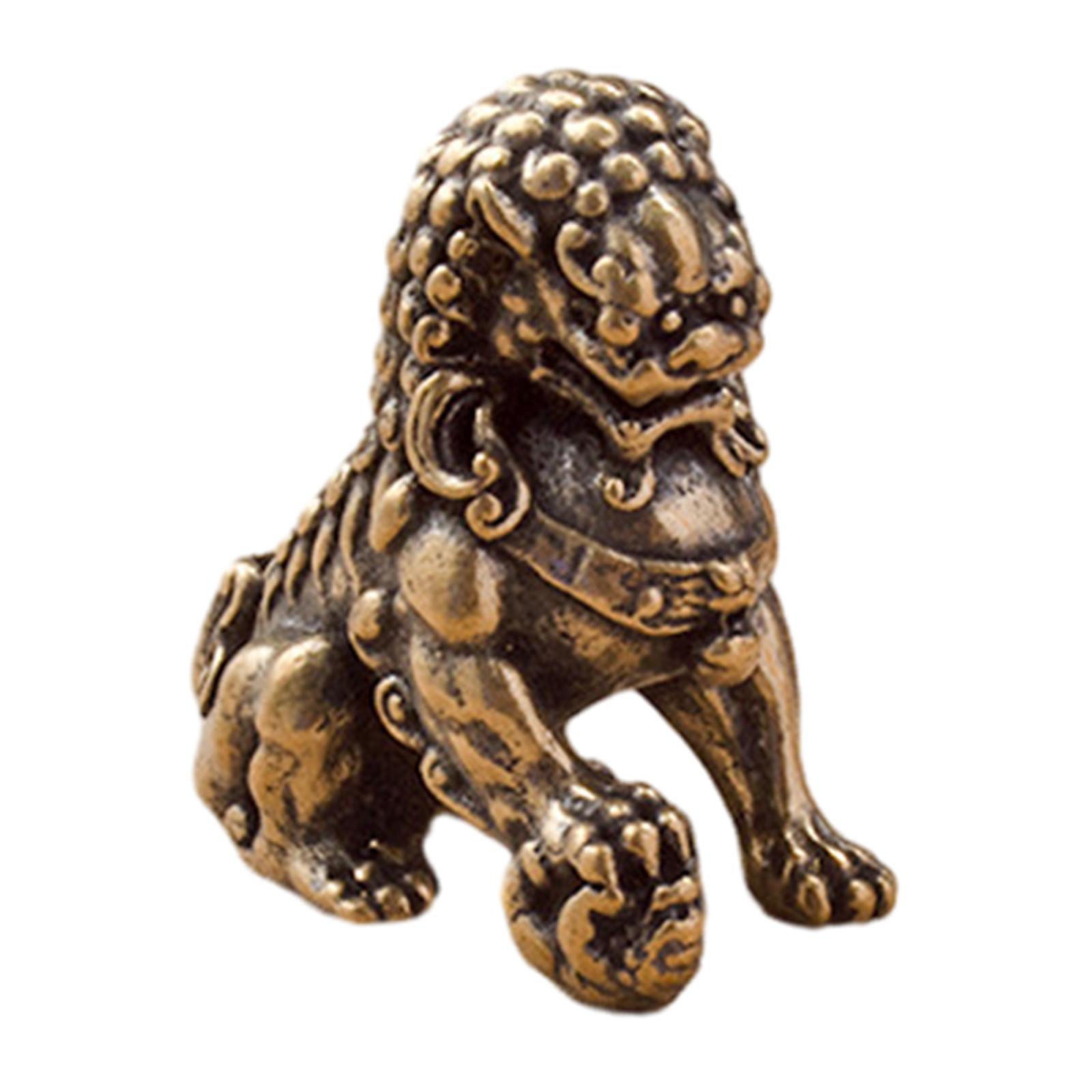 Brass Mini Chinese Lion Sculpture Souvenir Table Decoration Lovely Kung Fu Tea Pet Miniature for Side Table Collection Sturdy
Brass Mini Chinese Lion Sculpture Souvenir Table Decoration Lovely Kung Fu Tea Pet Miniature for Side Table Collection Sturdy