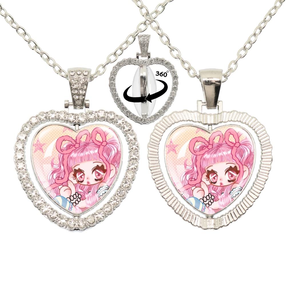 Paradise Kiss Glass Double Sided 360 Degree Heart Pendant Rotation Necklace Yukari Hayasaka Miwako Sakurada Jewelry Charm Gift
Paradise Kiss Glass Double Sided 360 Degree Heart Pendant Rotation Necklace Yukari Hayasaka Miwako Sakurada Jewelry Charm Gift