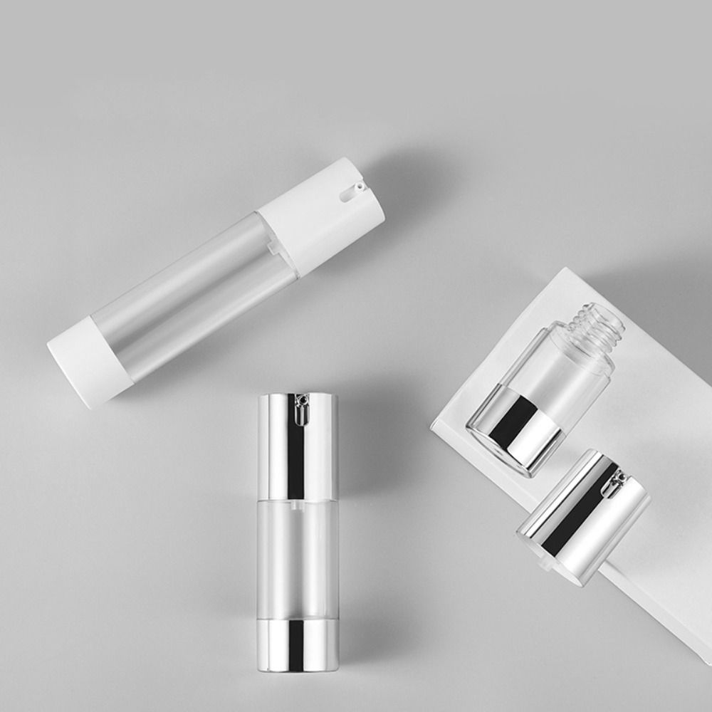 Refillable Cosmetic Container Airless Pump Bottles Vacuum Lotion Bottle Liquid Foundation Bottle silver-15ml
Refillable Cosmetic Container Airless Pump Bottles Vacuum Lotion Bottle Liquid Foundation Bottle silver-15ml