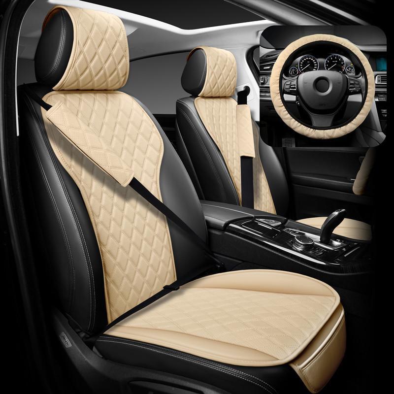Diamond-Pattern Full Leather Car Seat Cushion Set for Small Waist, All-Season, Universal Fit, Single Seat – Driver and Co-Driver Set
Diamond-Pattern Full Leather Car Seat Cushion Set for Small Waist, All-Season, Universal Fit, Single Seat – Driver and Co-Driver Set