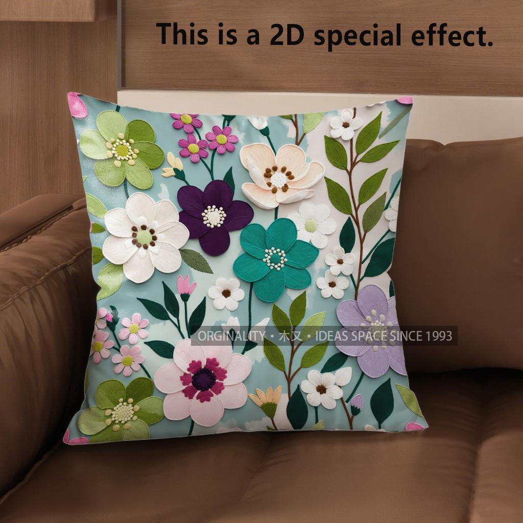 2D Floral Embossed Style Throw Pillow Covers Pattern Cushion Cover Suitable For Sofa Bedroom Car Pillow Cover 40x40cm
2D Floral Embossed Style Throw Pillow Covers Pattern Cushion Cover Suitable For Sofa Bedroom Car Pillow Cover 40x40cm