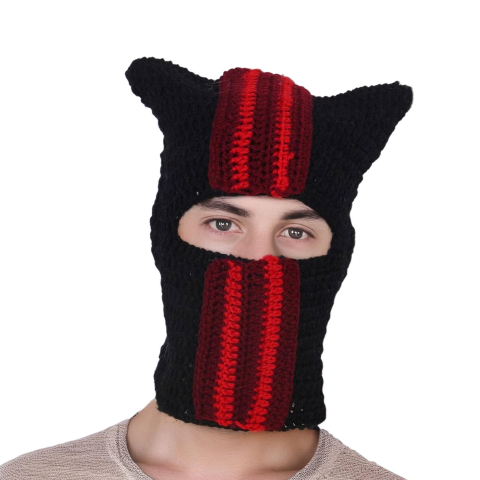 Novelty Balaclava Hat for Adult with Devil Ear Knitting Beanies Hat Pilling Resistant Balaclava Hat Full Face Mask Hat 1
Novelty Balaclava Hat for Adult with Devil Ear Knitting Beanies Hat Pilling Resistant Balaclava Hat Full Face Mask Hat 1