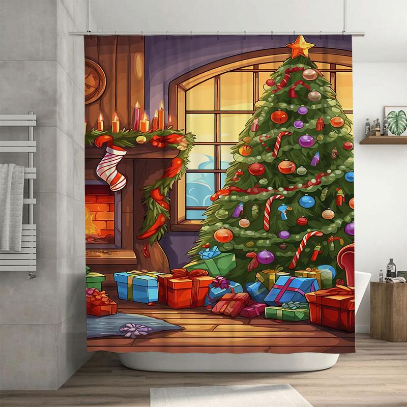 Tuniu Charming Christmas Forest Bathroom Decor Shower Curtain Festive Holiday Trees Gifts Cozy Woodland Theme Waterproof Fabric W60H190(CM)-1 Pcs
Tuniu Charming Christmas Forest Bathroom Decor Shower Curtain Festive Holiday Trees Gifts Cozy Woodland Theme Waterproof Fabric W60H190(CM)-1 Pcs