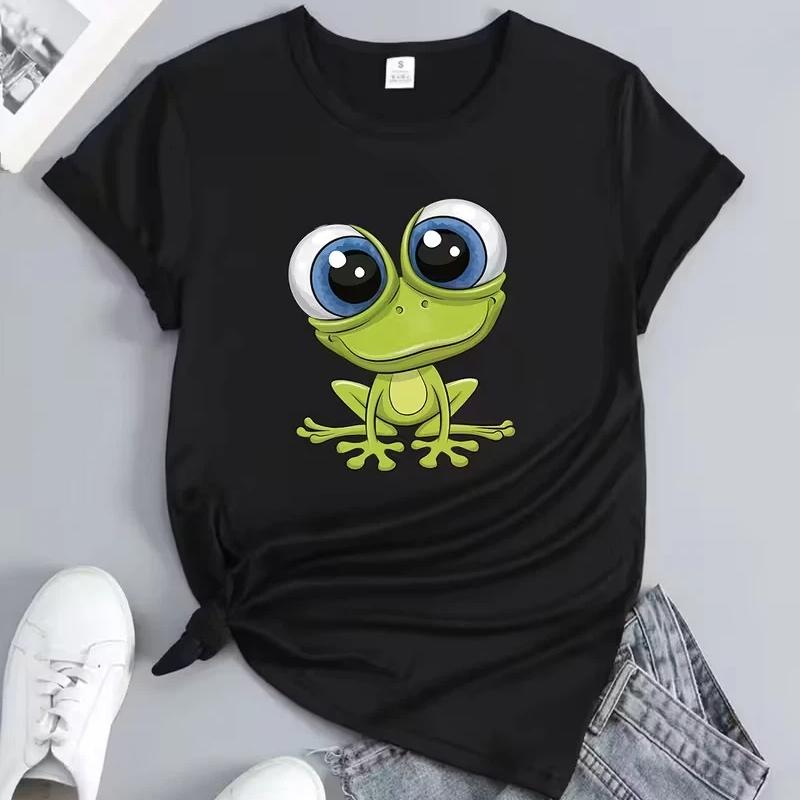 Cartoon Cute Big Eyed Frog T-shirt Women s Fashionable Short Sleeved T-shirt Casual and Comfortable Short Sleeved Top Y2K XL чорний
Cartoon Cute Big Eyed Frog T-shirt Women s Fashionable Short Sleeved T-shirt Casual and Comfortable Short Sleeved Top Y2K XL чорний