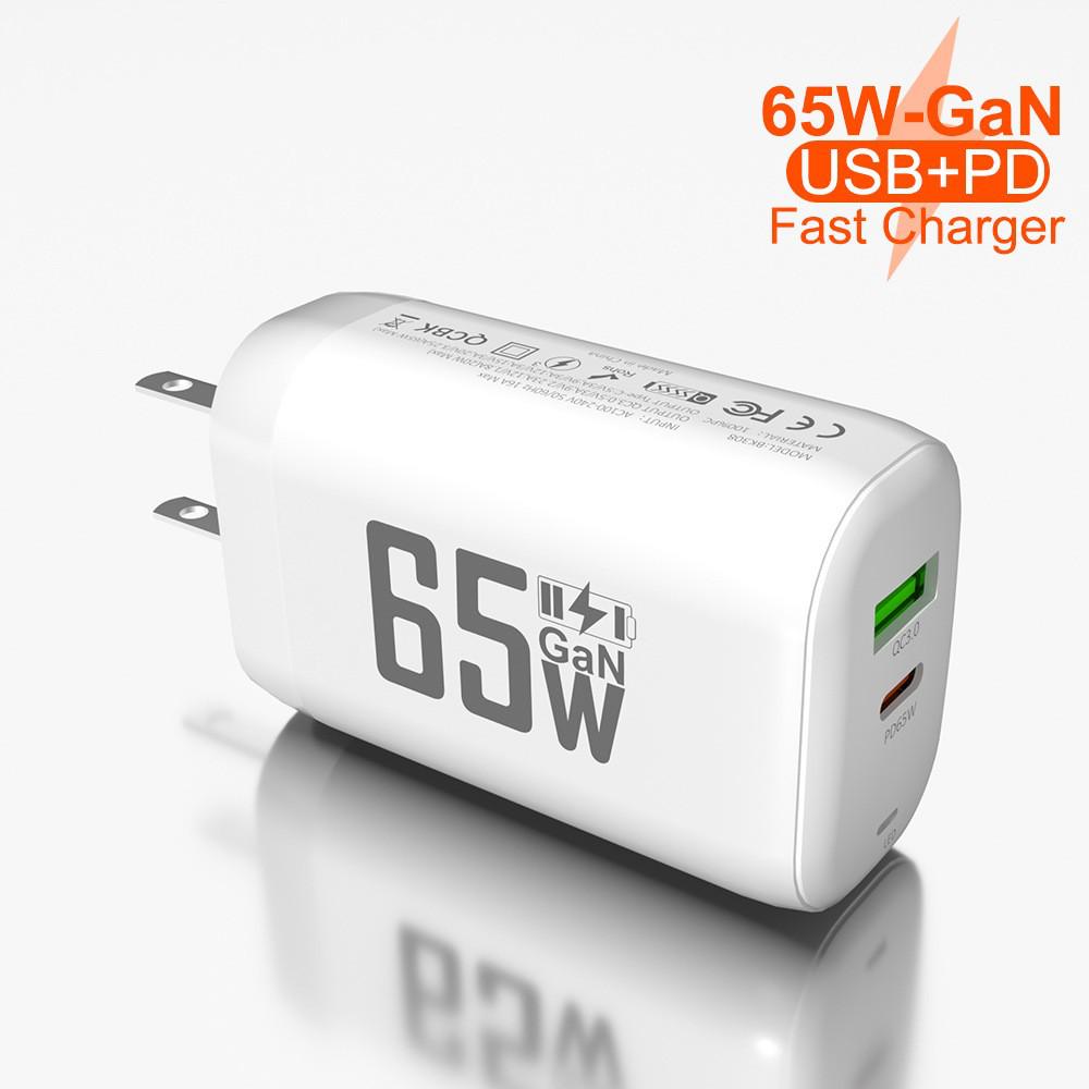Gallium Nitride PD65W Charger: A+C Ports, EU/US Plug, QC3.0 for Phone, Tablet, Laptop
Gallium Nitride PD65W Charger: A+C Ports, EU/US Plug, QC3.0 for Phone, Tablet, Laptop