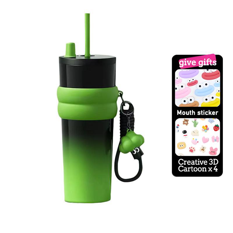 24oz Straw Thermos Portable Stainless Steel Insulated Tumbler Water Bottle Cold Cup With Lanyard Cars Coffee Cup Bubble Tea Cup 701-800ml зелёный
24oz Straw Thermos Portable Stainless Steel Insulated Tumbler Water Bottle Cold Cup With Lanyard Cars Coffee Cup Bubble Tea Cup 701-800ml зелёный