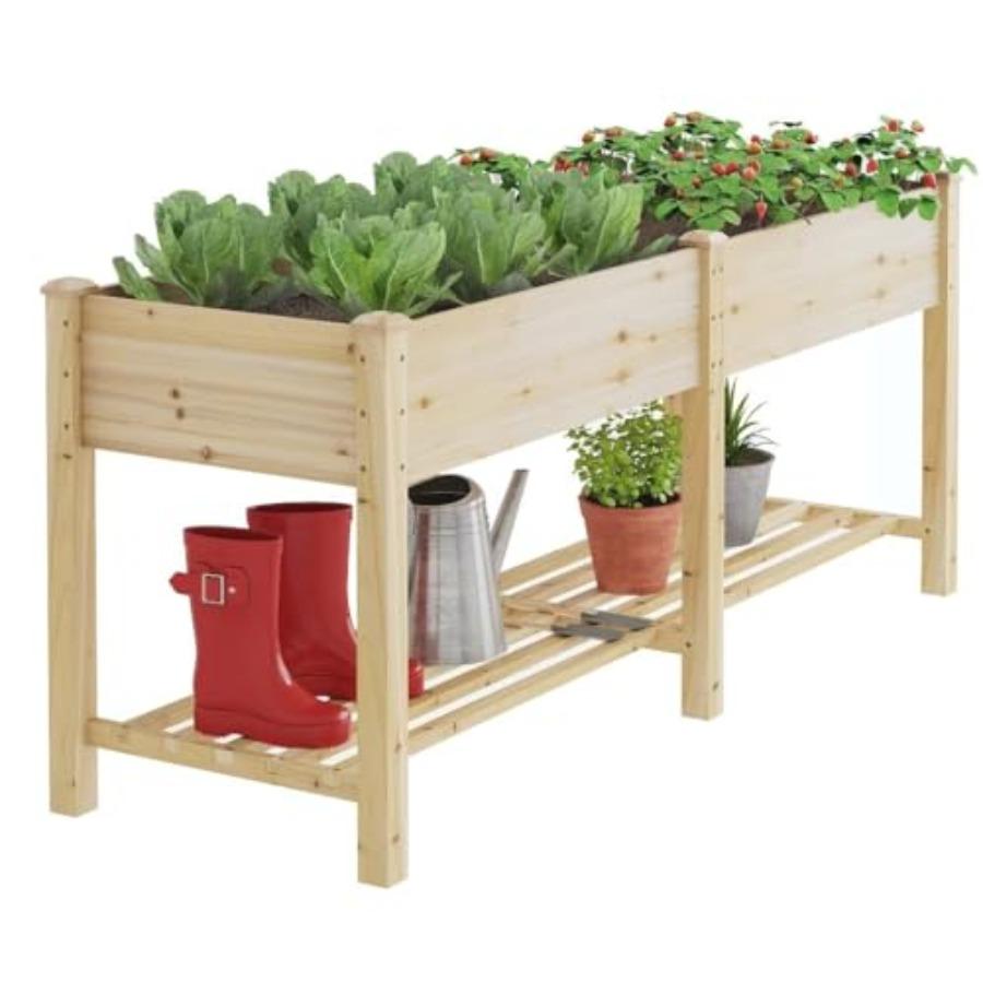 Raised Garden Bed with Legs Elevated Wood Planter Box for Planting Vegetables Flowers Garden Patio Balcony Outdoor Garden Beds United States
Raised Garden Bed with Legs Elevated Wood Planter Box for Planting Vegetables Flowers Garden Patio Balcony Outdoor Garden Beds United States