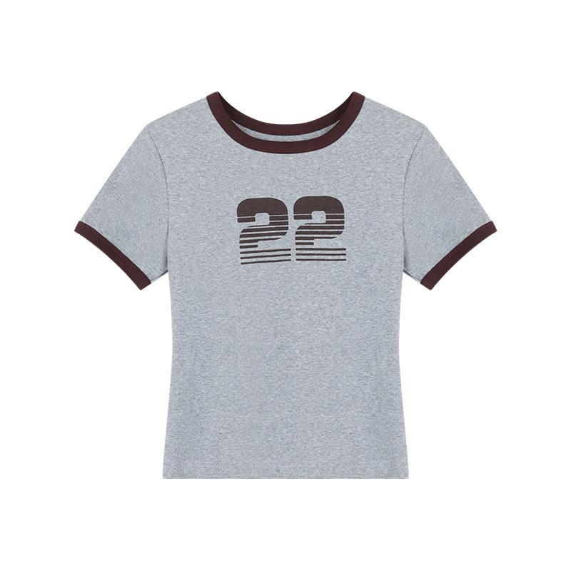 American alphabet print short-sleeved T-shirt women s summer new Spice Girl retro short student slim-fit top trendy XXL сірий колір
American alphabet print short-sleeved T-shirt women s summer new Spice Girl retro short student slim-fit top trendy XXL сірий колір