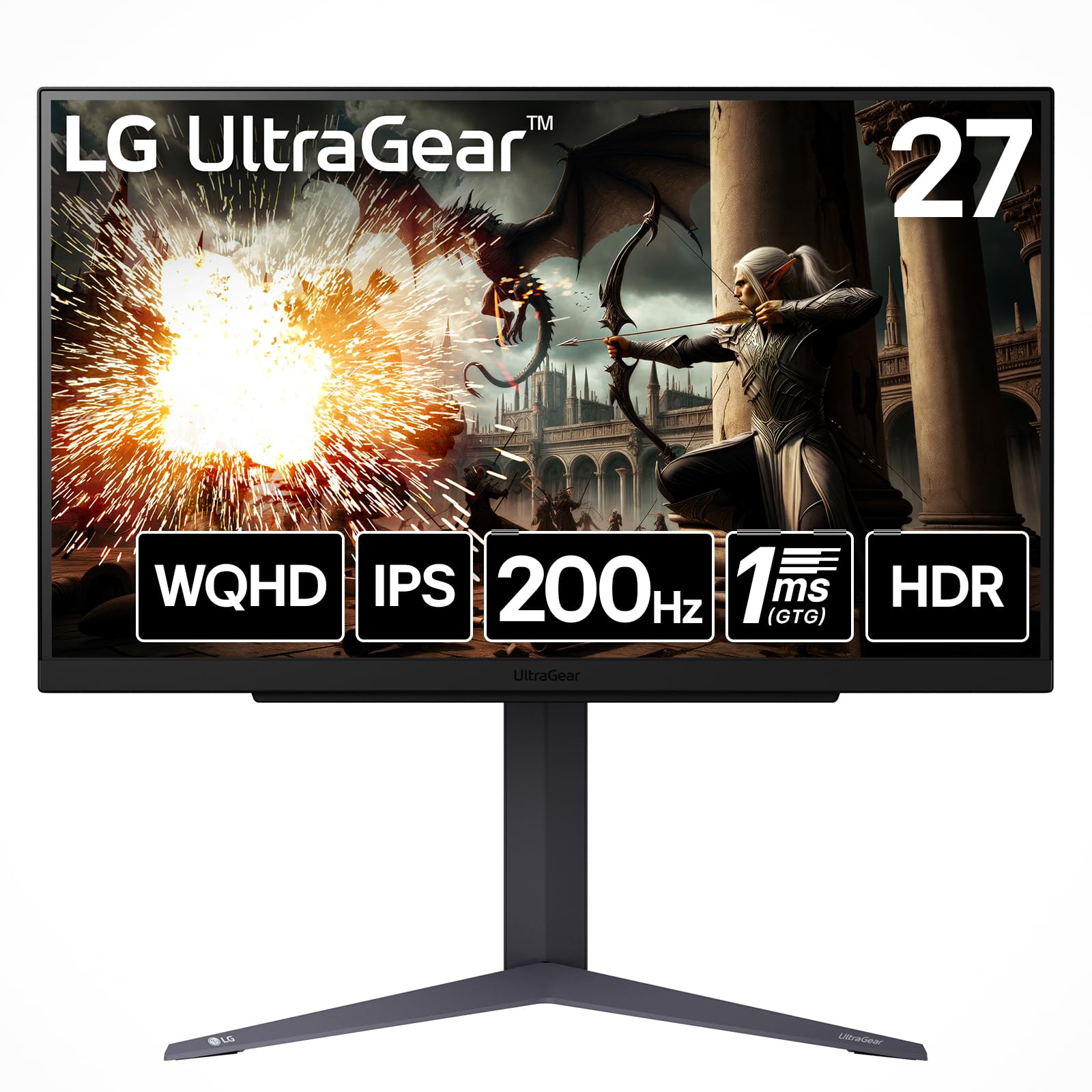 LG Gaming Monitor LG UltraGear 27GS75Q-B 27.0 inch PC games, home games WQHD (2560 x 1440) Anti-glare 180Hz (200Hz DisplayPort when
LG Gaming Monitor LG UltraGear 27GS75Q-B 27.0 inch PC games, home games WQHD (2560 x 1440) Anti-glare 180Hz (200Hz DisplayPort when
